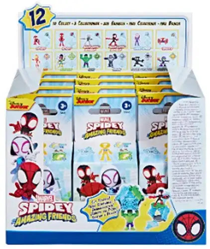 5010996197856 – Colis de 12 pcs Marvel Spidey and His Amazing Friends Figurines de collection 6,5×14,5 cm – Boîtes aveugles assorties – Grossiste Marvel