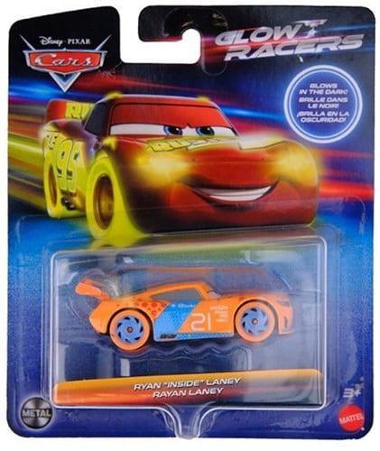 194735158522 | Mattel Disney Cars Glow Racers Die-Cast – Véhicule Glow in the Dark assortis 14x16,5cm | Jouet Lumineux