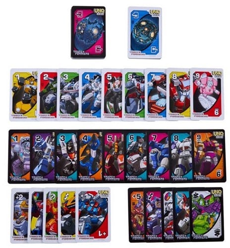 6947731055623 Mattel UNO Flip! Transformers – Jeu de cartes bilingue (FR/UK/ES/PT) – 9x14,5 cm – Édition spéciale