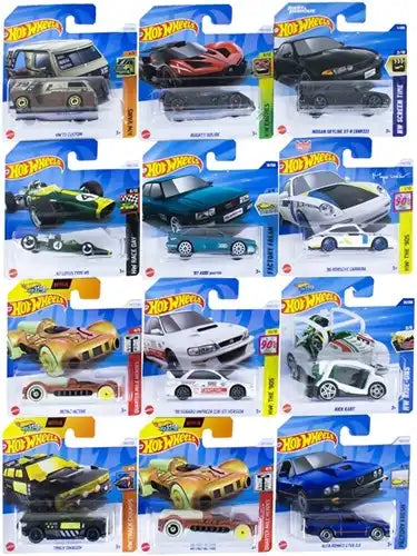 0074299057854 – Mattel Hot Wheels 16L Die Cast 1:64 assorti – Colis de 72 pièces