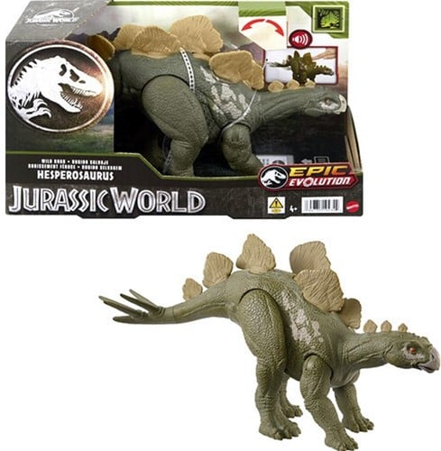 194735192342 | Mattel Jurassic World Epic Evolution Hesperosaurus avec Son – 15x26,5cm – Figurine Dino Interactive
