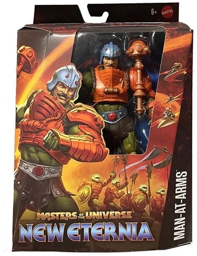 194735243563 | Mattel Masters of the Universe - New Eternia Figurine d'Action Man-at-Arms - 18cm - 18x27cm