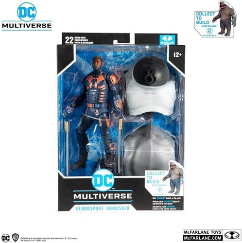 787926154474 | McFarlane Suicide Squad - Figurine Bloodsport (Unmasked) 18cm - Collect to Build King Shark