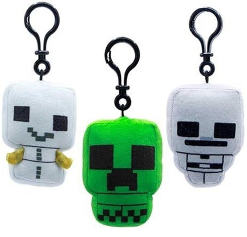 796548425503 | Colis de 18 pcs : Minecraft Peluche Bagclip 8cm – Modèles Assortis en Présentoir