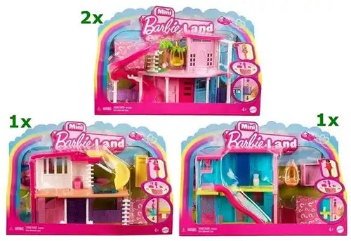 Mini Barbieland Playset avec poupée et accessoires 15x22,5 cm assortis en présentoir (4)