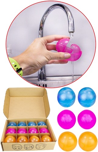 F6395FF10 - Nerf Super Soaker Hydro Water Ball 6cm Réutilisable en Boîte - Lot de 12 Pièces, 18x26cm (Jouet d'Outdoor Été)