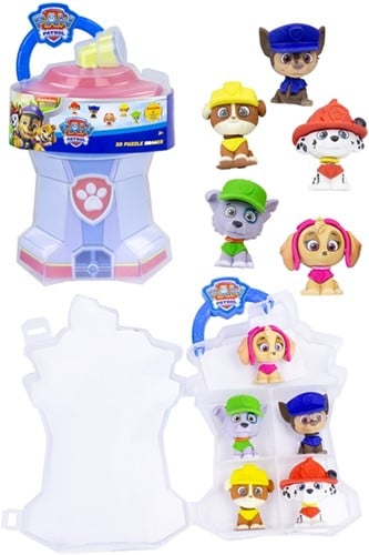 5056356793078 Paw Patrol 5-Pack Puzzle Palz Carry Case 13v23cm