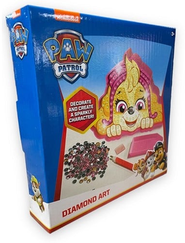 5056356738413 – Paw Patrol Diamond Art Skye 18x18cm – Activité Créative Enfant 3+