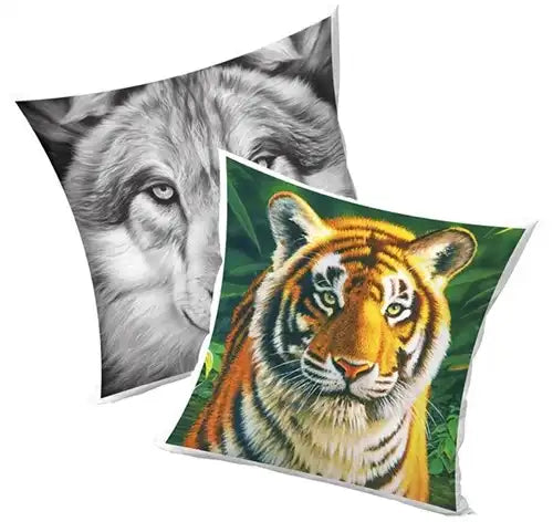 8714627006858 – Housse de coussin Peinture au diamant 40x40 cm – Animaux 5D