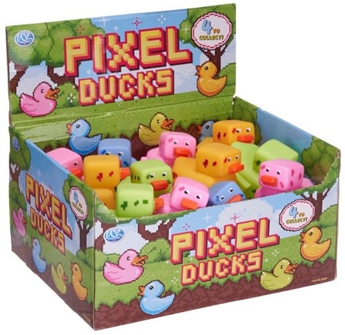 5038104659294 – Pixel Duck 10 cm mignons en lot – Canards anti-stress style pixel art pour enfants – 24 pcs pas chers – Simcha FR