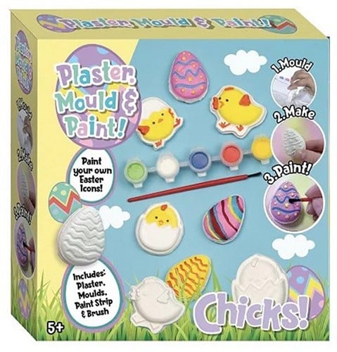 5056219089416 – Plaster Mould & Paint! Lot 2 pcs Chicks! & Bunnies! – 16x16cm