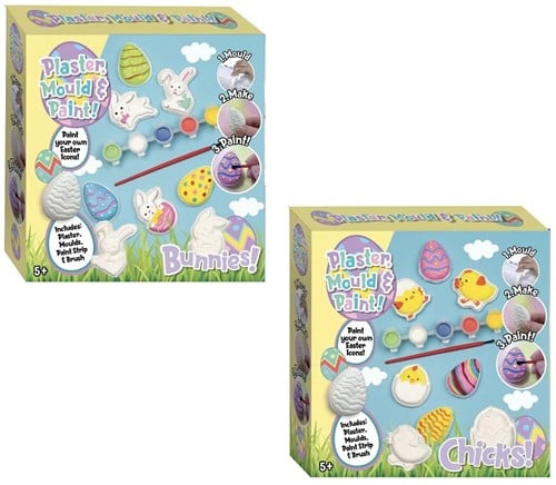 5056219089416 – Plaster Mould & Paint! Lot 2 pcs Chicks! & Bunnies! – 16x16cm