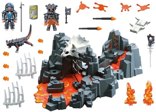 4008789709264 – Playmobil Dino Rise Guardian of the Lava Mine – Coffret XXL avec décor volcan, dino et robot 38x51,5cm