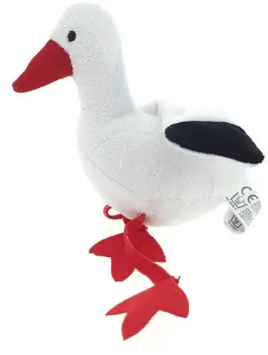 16224 – Lot revendeur 4 pcs Peluche Cigogne 12 cm
