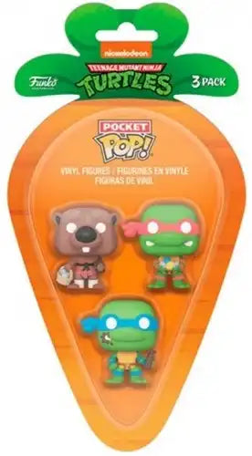 889698764421 – Funko POP! Pocket Carrot TMNT – 3 Pack – Display de 12