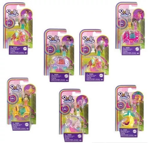 Lot de 8 pièces Polly Pocket Véhicule avec Figurine Assortie - S685