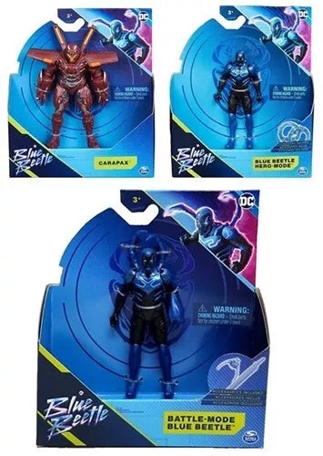 Lot de 3 Figurines DC Blue Beetle 14x16cm - Spin Master - Neuf - B1767