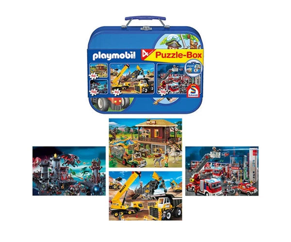 Schmidt Playmobil Puzzle Boîte 2 x 60, 2 x 100 piè