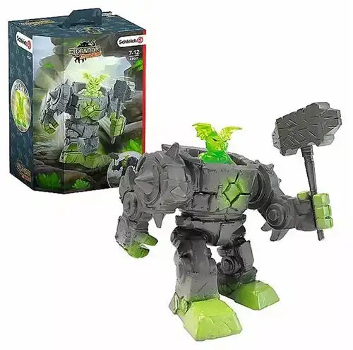 4059433282596 lot de 3 Schleich Eldrador Mini Creatures Stone Robot 13x19 cm – Figurine articulée officielle Schleich