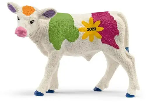4059433690315 – Schleich Veau Printemps coloré 7 cm (édition 2023) • figurine de ferme officielle à collectionner