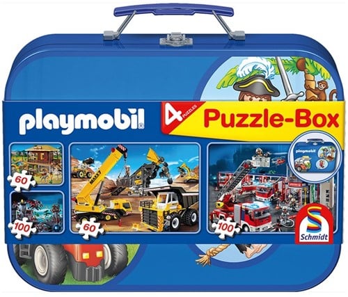 4001504555993 Schmidt Playmobil Puzzle-Box 4 puzzles coffret