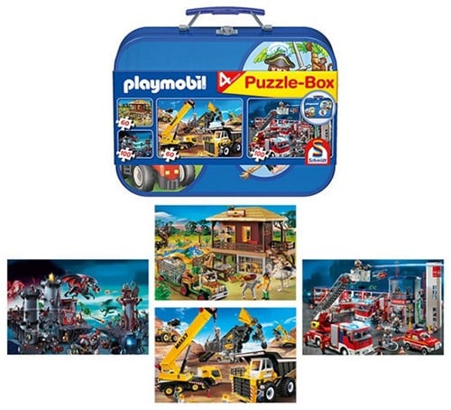 4001504555993 Schmidt Playmobil Puzzle-Box 4 puzzles coffret