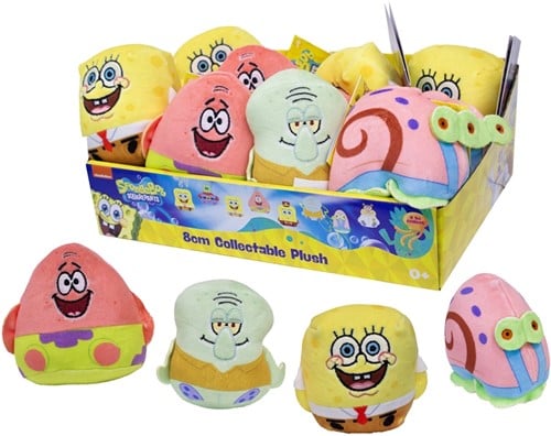 Spongebob – Lot de 4 mini peluches assorties 8 cm | 5056356795683