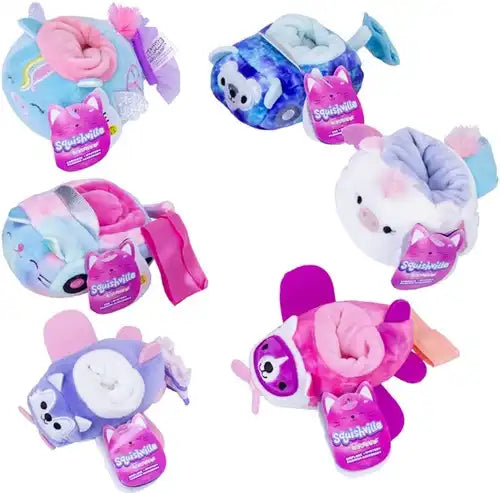 0191726383666 – Colis de 12 pcs : Squishmallows Squishville Peluche Véhicule assorti 5 cm en présentoir – Grossiste Squishmallows