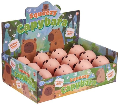 5038104657849 – Lot 12 Squishy Capybara 8 cm – Anti-stress mignons à presser