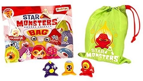 🌟 Mini Star Monsters Blindbag - 3 Star Monsters dans le sac assorti 12x15 cm - Neuf (EAN: 8431618004555)