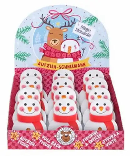4032722960245 – Trendhaus Magic Moments Pull Back Bonhomme de neige 5 cm (colis de 12 pièces)