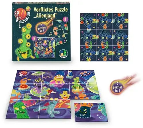 Trendhaus Space Adventure Mini Puzzle 2 in 1 7x7 cm in espositore (12)