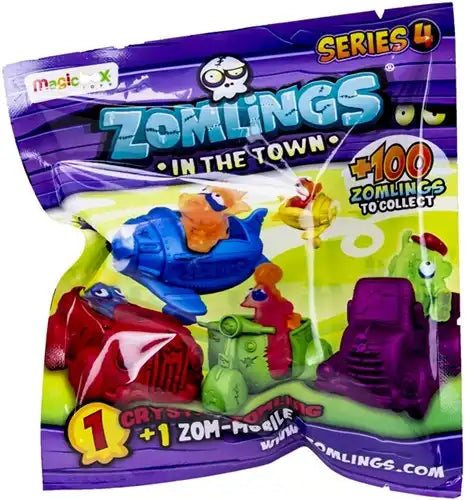 8431618004159 – Colis de 24 pcs : Blind Bag Zomlings in the Town Series 4 (1 Zomling + 1 Zom-Mobile) 11x12 cm – Figurines surprises de collection
