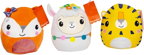 6970327709433 | Lot de 3 Peluches Fisher-Price Animals - 20cm - Modèles Assortis