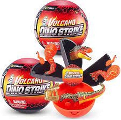 4894680019614 Zuru 5 Surprise Dino Strike Volcano – Capsule mystère 9 cm avec dinosaure articulé et accessoires