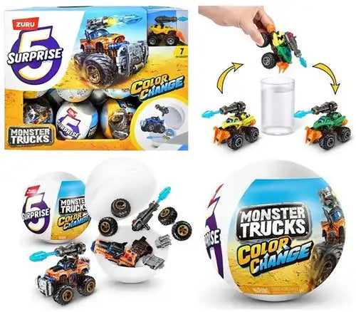 193052066213 – Zuru 5 Surprise Surprise Ball 9 cm Monster Truck Series assortis (colis de 25 pcs) dispo Simcha.fr