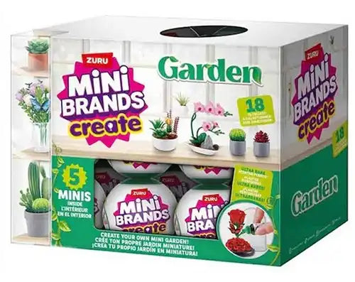 4894680033108 – Colis de 25 pcs : Zuru Mini Brands Create Garden Surprise Ball 10 cm Mini plantes + accessoires assortis en présentoir – Grossiste jouets surprise
