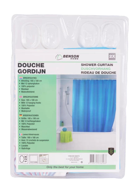 Rideau de douche 2 pièces
