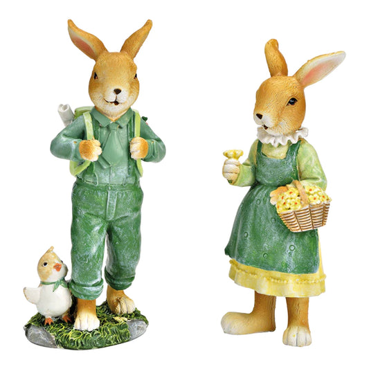 Lapin avec panier de fleurs, sac à dos en poly ver