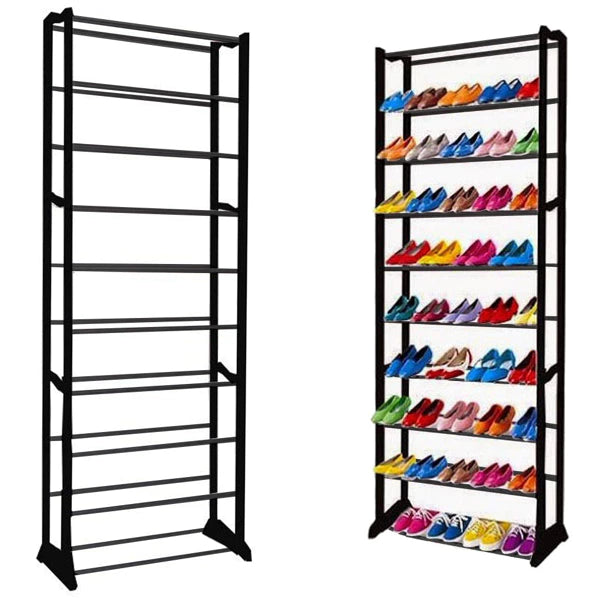 Étagère à chaussures en métal, chaussures, 30 pair
