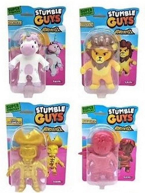 9772532611962 Lot 4 figurines Stumble Guys Monsterflex Super Stretchy assorties 14,5x20,5cm