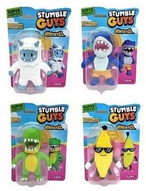 9772532611962 Lot 4 figurines Stumble Guys Monsterflex Super Stretchy assorties 14,5x20,5cm