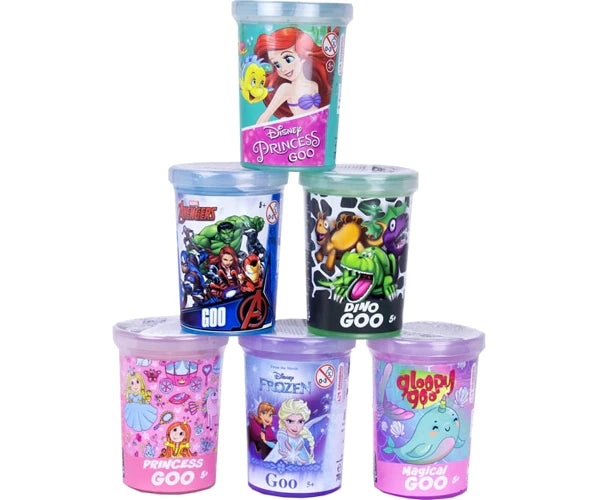 Pot de slime 5x7cm 6 assortis Disney / Marvel / Di