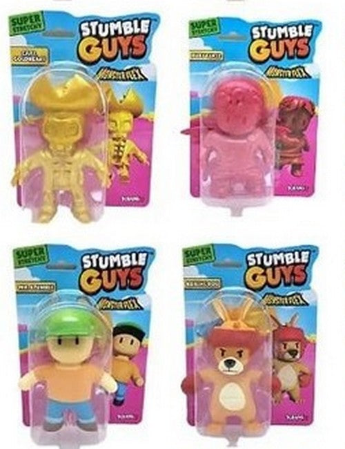 9772532611962 Lot 4 figurines Stumble Guys Monsterflex Super Stretchy assorties 14,5x20,5cm
