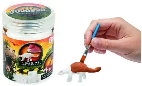8714627005462 – Colis de 12 pcs Jurassic Revival Dinosaur Clay Set en pot 6x8 cm (DIY) – Vente en gros Jurassic Revival – Grossiste jeux créatifs et dinosaures à modeler