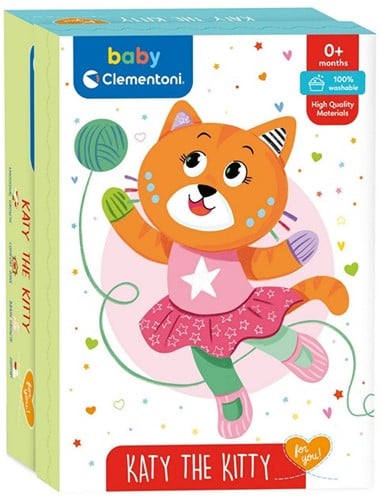 8005125177622 | Peluche Clementoni Baby - Katy le Chaton avec Sons Crépitants et Textures Variées - 22x30cm