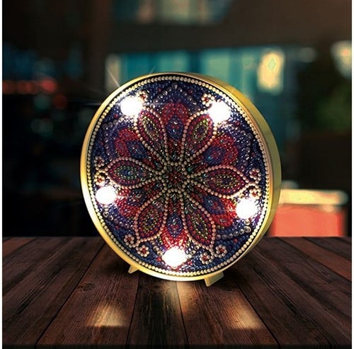8714627004885 Diamond Painting Mandala Lumineux 15x15cm DIY Lampe Déco Neuf