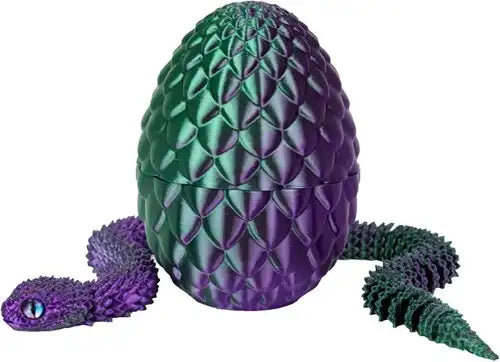 5038104659706 – Pack of 12 pieces: 3D Printed Serpent 30 cm in an egg 8 cm – 6 assorted in display 