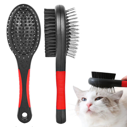Brosse à poils douce double face pour chiens et ch