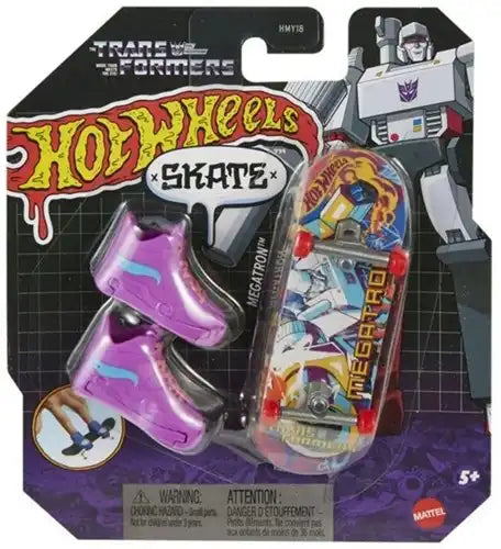 194735206407 – Hot Wheels Transformers Finger Skateboard + chaussures assorties 13,5×16 cm – colis de 16